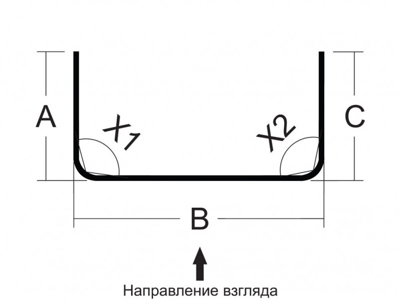 Вигин профілю KS, CKS (кут)