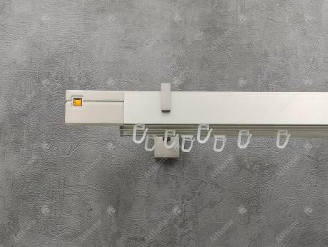 Карниз Marcin Dekor Square line Q-ART з коричневим кристалом 400 см потрійний Сталь матова (тримач 11-14-17 см)
