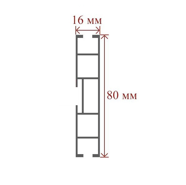 Профіль Топлайн білий глянець (нарізний)
