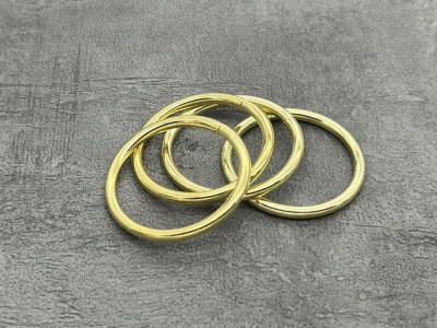 Кільце металеве 25мм золото