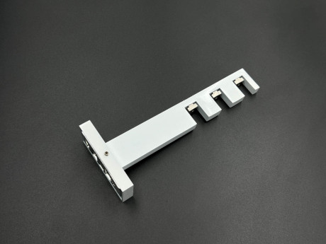 Карниз Quadrum Square line Заглушка 270 см потрійний білий (тримач 11-14-17 см)
