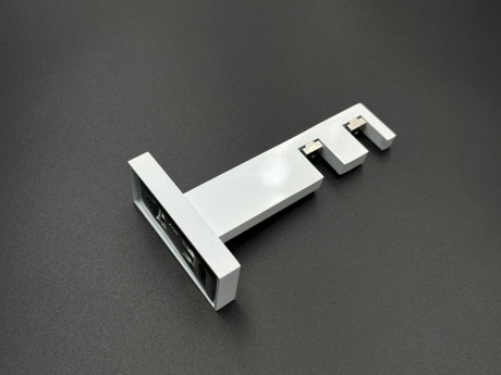 Карниз Quadrum Square line Заглушка 120 см подвійний білий (тримач 9-12 см)