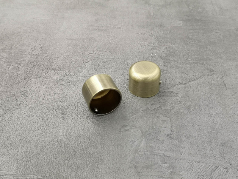 Карниз Quadrum Заглушка 240 см подвійний Антик ретро 25/19 мм кручена (кільця з гачками)