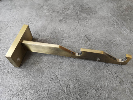 Карниз Quadrum Модуло 160 см подвійний Антик Slim 19/19 мм гладка (кільця з гачками)