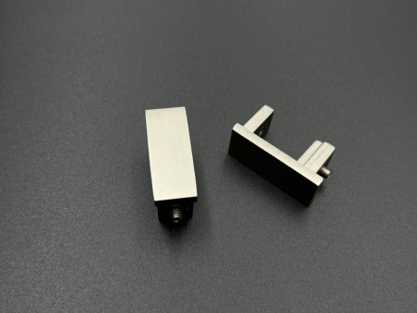 Карниз Quadrum Square line Заглушка 140 см одинарний сталь матова (тримач 9 см)
