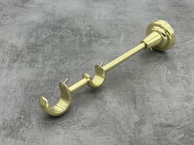 Тримач подвійний відкритий 19мм+25мм золото