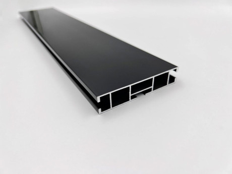 Карниз Quadrum Top line заглушка 370 см одинарний Чорний глянець (тримач 8 см)