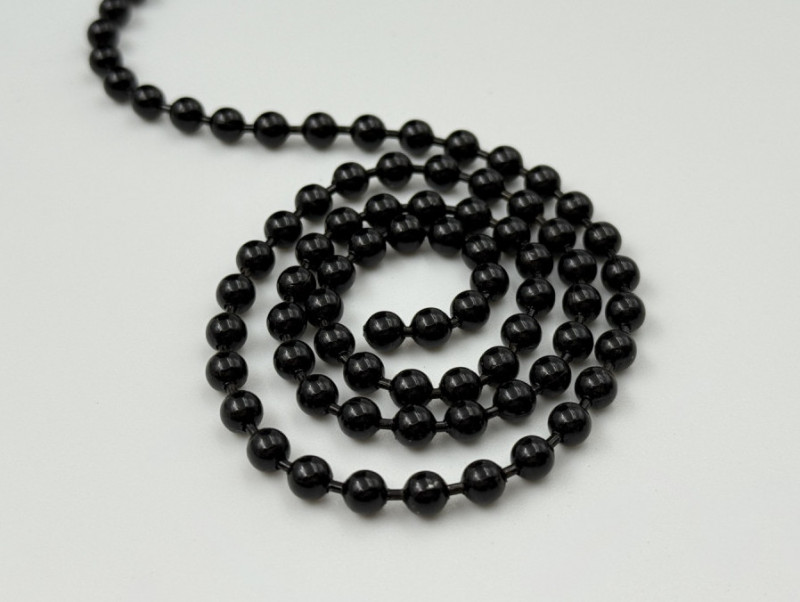 металевий ланцюжок чорний глянець до римки