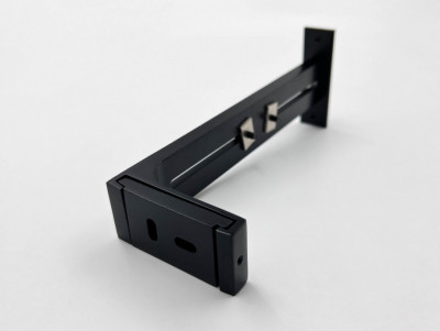 Кронштейн Топлайн/Скарлайн відкритий подвійний 18 см чорний матовий