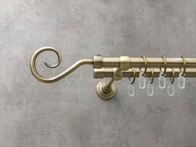 Карниз Quadrum Лукка 300 см двойной антик открытый 19/19 мм гладкая (кольца с крючками)