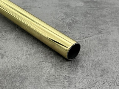 Труба гладка 1.6 м 25мм золото