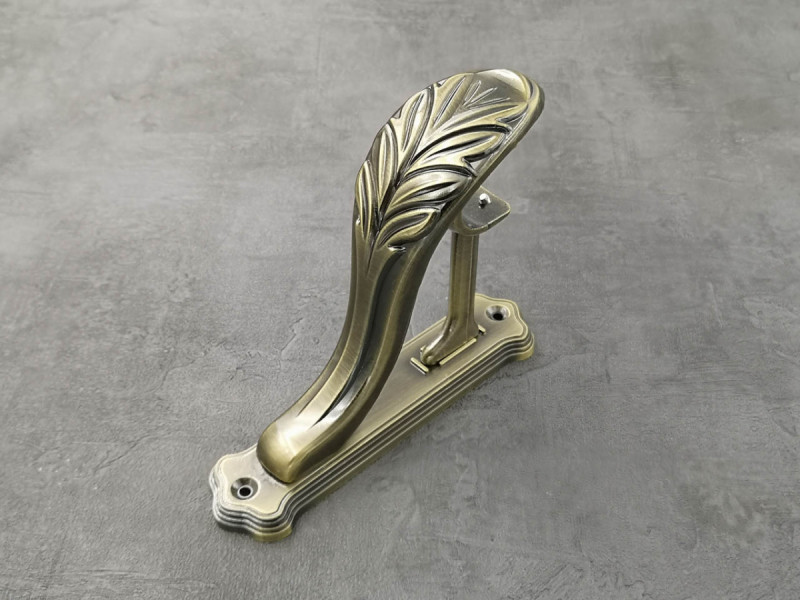 Карниз Quadrum Люмієра 200 см одинарний Антик ретро 25 мм кручена (кільця з гачками)