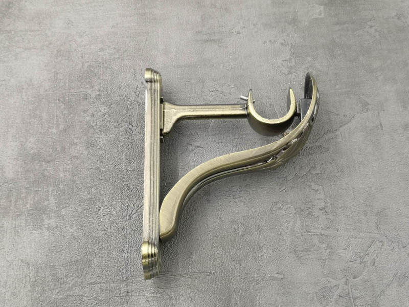 Карниз Quadrum Люмієра 200 см одинарний Антик ретро 25 мм кручена (кільця з гачками)