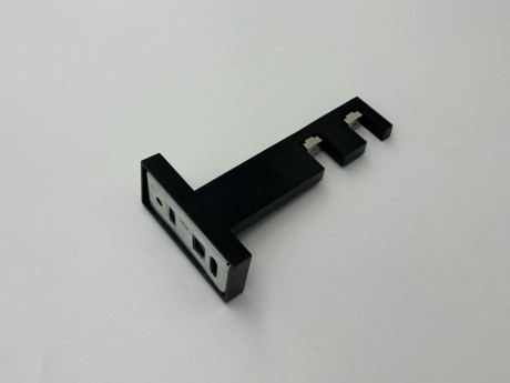 Карниз Quadrum Square line Заглушка 170 см подвійний чорний матовий (тримач 9-12 см)