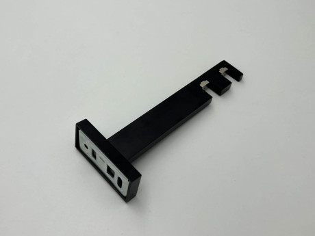 Карниз Quadrum Square line Заглушка 140 см подвійний чорний матовий (тримач 14-17 см)