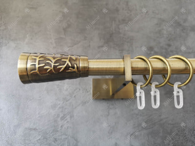 Карниз Quadrum Севілія 300 см одинарний Антик Slim 19 мм гладка (кільця з гачками)