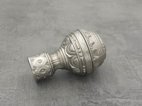 Карниз Quadrum Арабеска 300 см одинарний Сатин відкритий 19 мм гладка (кільця з гачками)