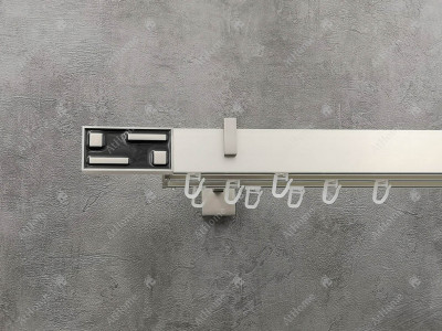 Карниз Marcin Dekor Square line G-Tech 320 см потрійний Сталь матова (тримач 11-14-17 см)