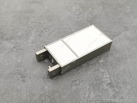 Карниз Marcin Dekor Square line BOSS II біла шкіра 320 см подвійний Сталь матова (тримач 9-13 см)
